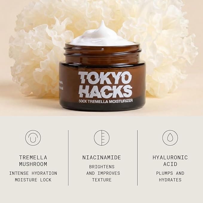 500X Tremella Face Moisturizer, Hydrating Gel Cream for Dry/Sensitive Skin, Plumping + Smoothing for All Ages