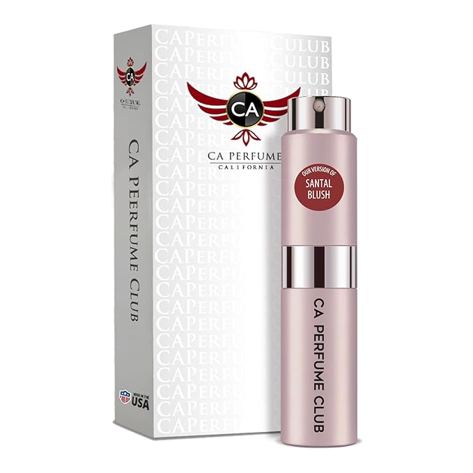 CA Perfume Impression of Santal Blush For Women Replica Version Fragrance Dupes Concentrated Long Lasting Eau de Parfum Spray Refillable Atomizer Bottle 0.27 Fl Oz/8ml-X1