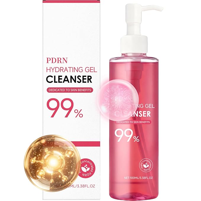 PDRN Face Wash, Korean Hydrating Facial Cleanser with Collagen, Deep Pore Cleansing Foam, Daily Gentle Face Wash for Women & Men Sensitive & Dry Skin Care