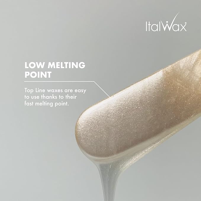 Italwax Top Line Crystal Hard Wax 1.65lb (750g)– Neutral White Ultra-Delicate Formula with No Fragrance or Colorants, Ideal for Reactive Skin & Facial Areas – Made in Italy