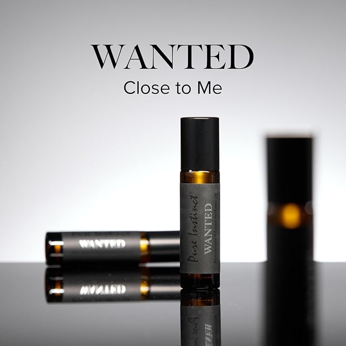 Pure Instinct WANTED The Original Pheromone Infused Essential Oil Perfume Cologne - Men's Collection - TSA Ready (Roll On Bottle 0.34 Fl. Oz./10.2mL)