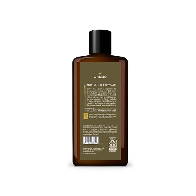 Cremo Body Wash for Men, Rich-Lathering Cypress Santal, 16 Fl Oz