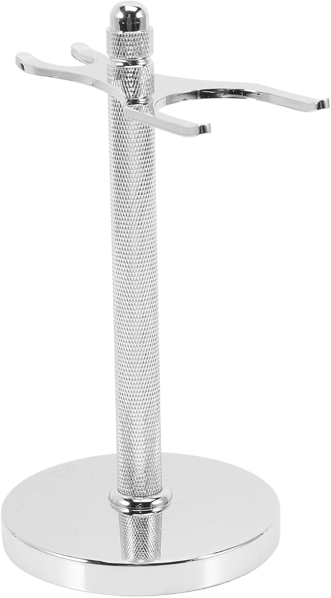 NOLITOY Shaving Razor and Brush Stand Holder for Men, Aluminum Alloy Safety Razor Stand with 31mm Clip, Barber Organizer Base for Bathroom and Travel Use