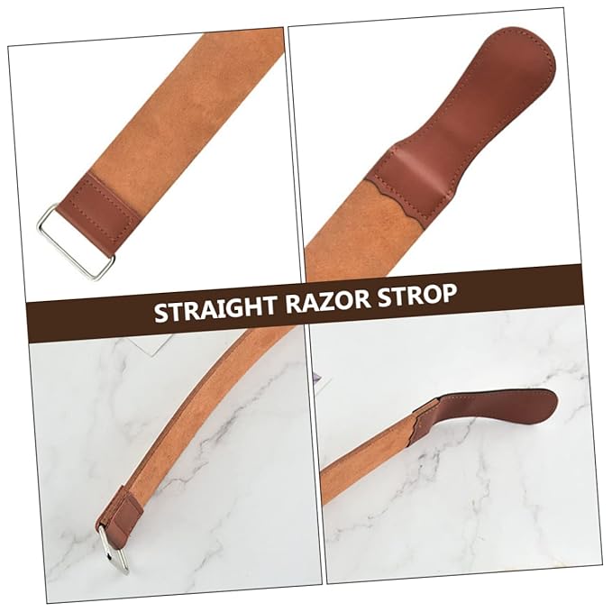 NOLITOY Dual-sided Razor Strop for Home Use Premium Stropping Leather Tool for Efficient Razor and Shaver Sharpening Durable and Easy to Use for Barbers and Personal Grooming