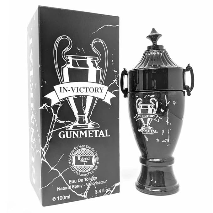 Hybrid & Company In Victory Gunmetal Cologne for Men Eau De Toilette Natural Spray Masculine Scent, 3.4 Fl Oz