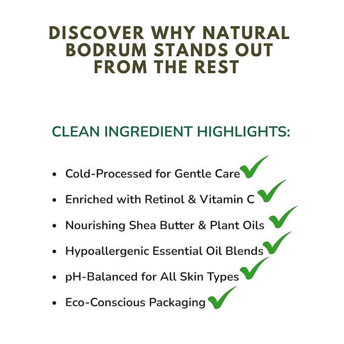 Men's Organic Exfoliating Pack of 5 Glycerin Soap Bars Set - Cedar Sage, Coffee, Thyme, Sea Breeze & Hemp with Retinol + Vitamin C for Skin Renewal, Beard Prep & Post-Workout Refreshment