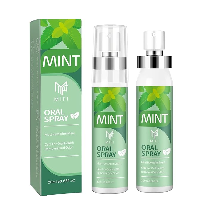 PEGO Adult Oral Spray,Portable Mouth Spray,Breath Fresheners,Fruit-Flavored,Sugar-Free,Dry Mouth Spray,Fights Bad Breath,Oral Care Spray,Long-Lasting(Mint Flavor*2Pack)