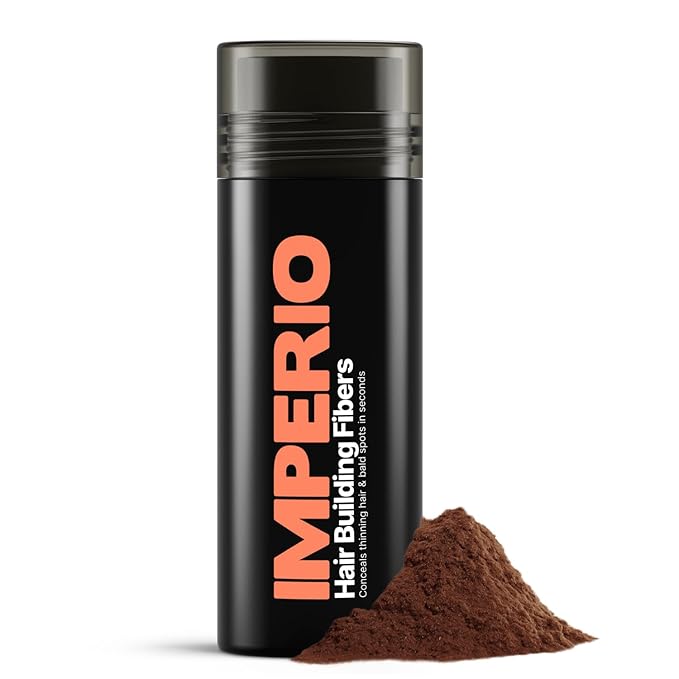 IMPERIO Hair Building Fibers for Thinning Hair - 26g Premium Hair Fibers for Women & Men in Hairdresser Quality - Hair thickening in less than 20 seconds (Auburn)