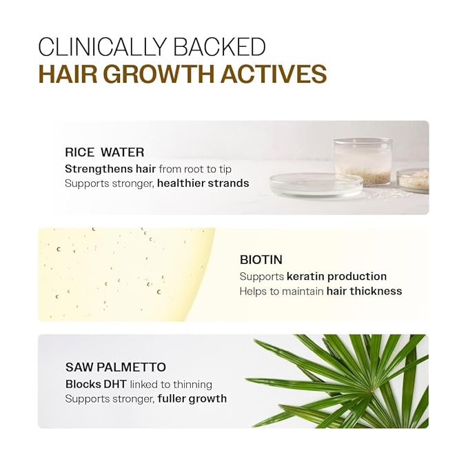 Bare Anatomy Advanced Hair Growth Serum Roll-On| 3% Redensyl + 4% Anagain + 2% Baicapil + 5% Rosemary, Rice Water, Biotin & Saw Palmetto| Reduces Hair Fall, Supports Hair Growth for Men & Women | 25ml
