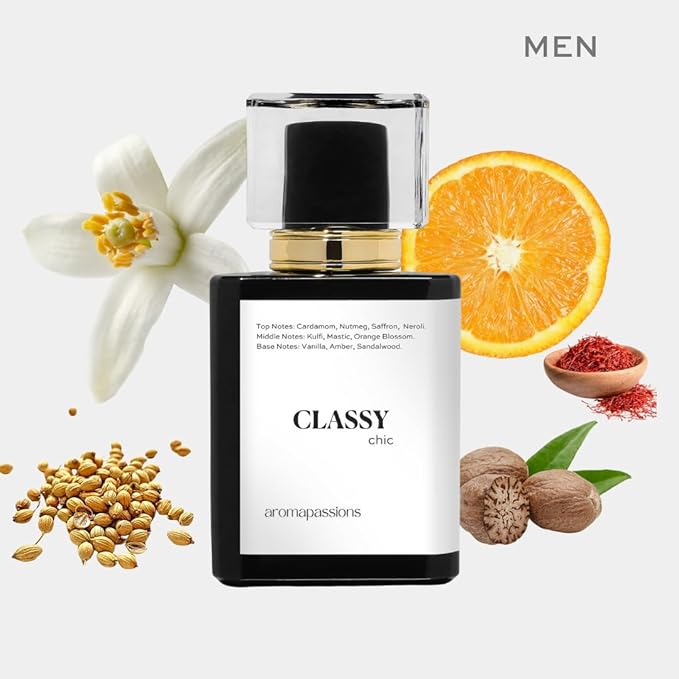 aromapassions CLASSY | Inspired by TF NR EXTREME | Pheromone Perfume Cologne for Men | Extrait De Parfum | Long Lasting Dupe Clone Essential Oil Fragrance | Perfume De Hombre | (30 ml / 1 Fl Oz)