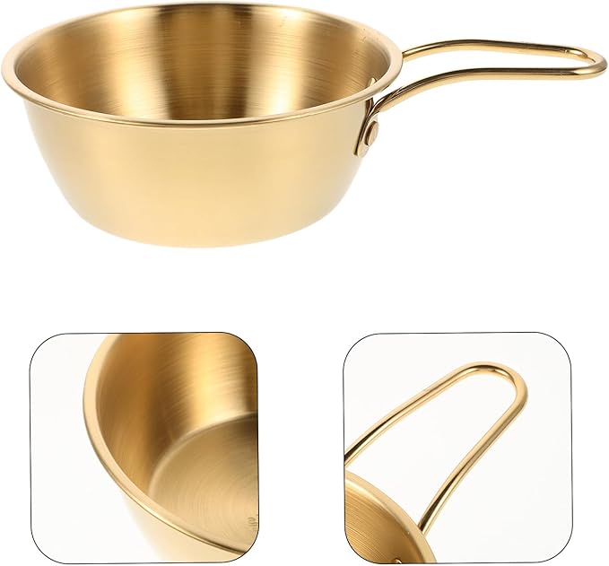 Men Shaving Soap Bowl with Gold Handle, Large Stainless Steel Shave Foam Mixing Mug for Wet Shaving and Beard Grooming