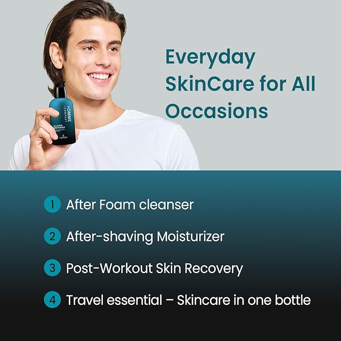 [New Years Gift ]HOMME INNOFECT All-in-One Skincare Duo for Men | Foaming Face Wash & All-in-One Moisturizer (Toner + Serum + Aftershave Balm) | Korean Skin Care for Sensitive Skin,Holiday Gift