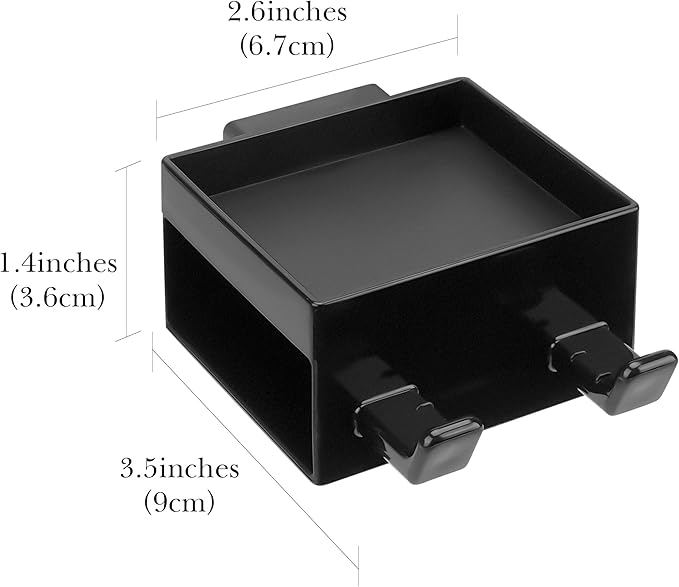 Linkidea Multifunctional Razor Holder for Shower, Compatible with Gillette Fusion 5, Venus ComfortGlide, Harry's 5 Blade, Bathroom Small Shaving Gel Storage Stand (Black)