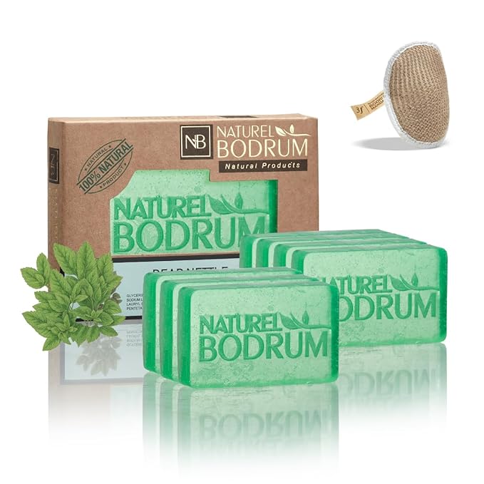 Dead Nettle Organic Soap Bar for Women and Men, Pack of 7 Glycerin Soap Bars - Botanical Body Bars – Gentle Herbal Cleanser - Natural & Vegan Spa Gift, for All Skin Types