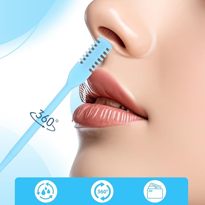 5Pcs Nasal Hair Cutter,Nose Hair Trimmer Manual,2-in-1 Nasal Hair Cutter Manual with Cleaning Brush,Upgrade Manual Nasal Hair Cutter,360° Rotating Nose Nasal Hair Trimmer Women Men,5 Colors