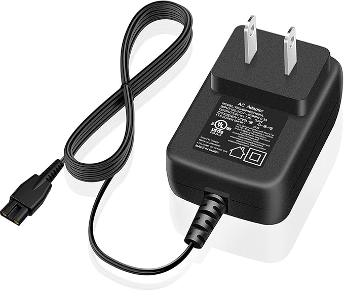 AC Adapter for Skull Shaver Power Cord for Pitbull Silver Gold Platinum Pro Charger Replacement for Butterfly Kiss Clippers Charging Cord with UL Listed