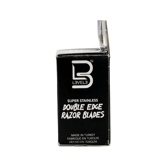 L3 Double Edge Razor Blades - Platinum Coated, Razor Blades for the Close Shave - Double Edged Safety Razors - 100 Count