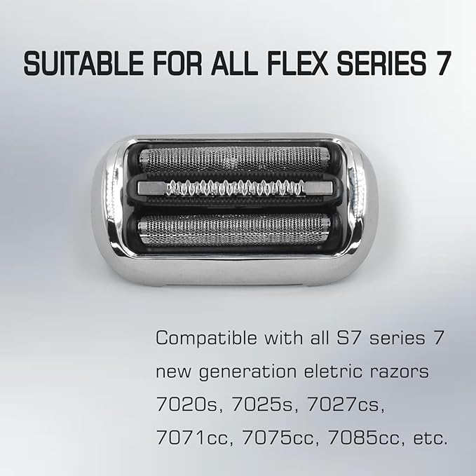 S7 73S 360 Replacement Head Foil & Cutters for Braun Series 7 Eletric Shavers, Compatible with Braun New Generation 7020s, 7025s, 7027 cs, 7071cc, 7075cc, 7085cc Razor