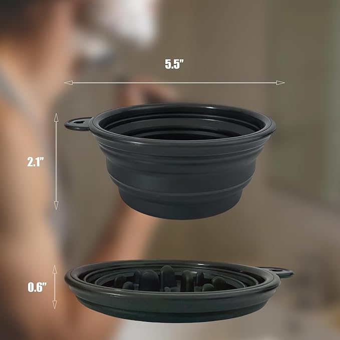 Foldable Shaving Bowl, Silicone Shaving Soap Bowl for Shave Cream Soap, Shaving Cup for Wet Shave for Men Easy to Carry