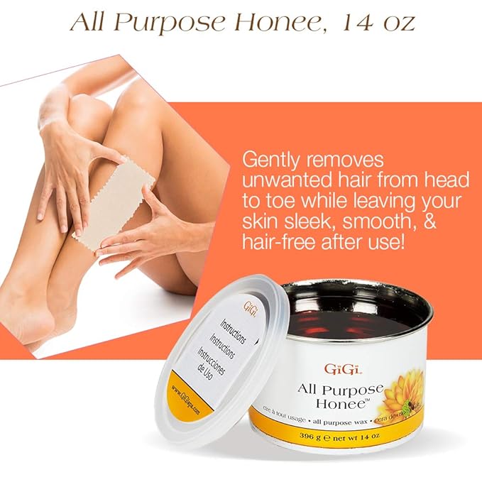 GiGi Waxing Starter Kit - At-Home Hair Removal Kit for Face & Body, Soft Wax Warmer, Pre & Post Waxing Care