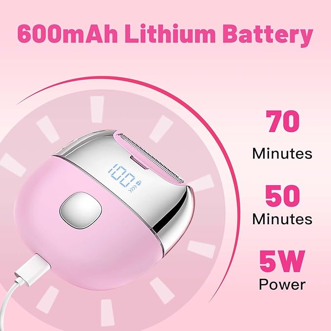 Bikini Trimmer for Women, Pain-Free Intimate Area Hair Removal Device | IPX6 Full‑Body Washable USB-C Rechargeable,Replaceable Blade| Electric Razors for Women, Electric Lady Shaver