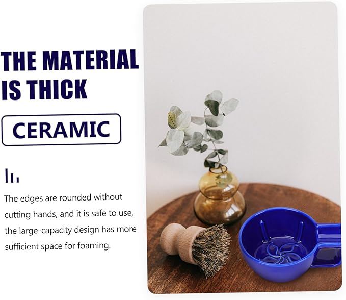 Ceramic Men Shaving Soap Bowl Practical Shaving Bubble Container for Home Use
