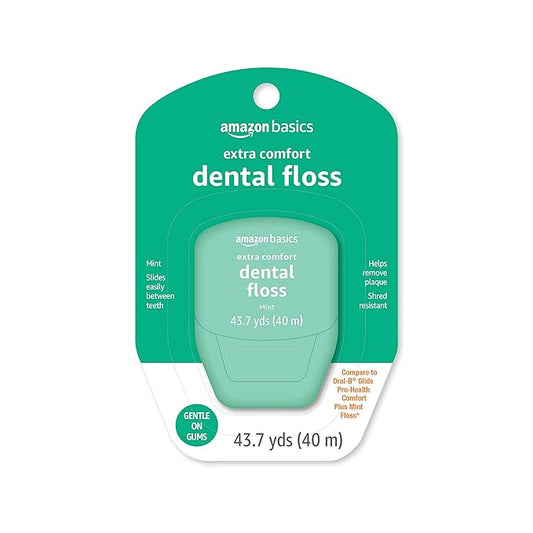 Amazon Basics Extra Comfort Mint Dental Floss, 40 M, 1 Pack