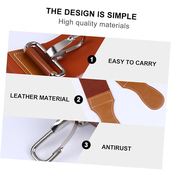 Double-Layer Cowhide Leather Razor Strop Sharpening Strap for Barbers 2-Piece Adjustable Polishing Cloth Suitable for Straight Razors and Blades