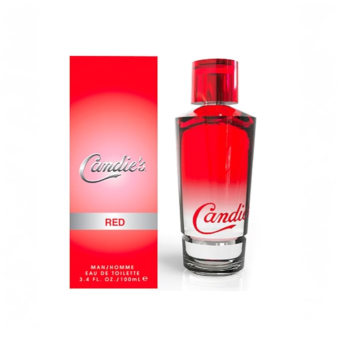 CANDIE'S Red For Him Eau de Toilette - Long-Lasting Cologne for Men, Sweet Masculine Scent, Strong Body Spray, Ideal for Daily Wear, Lasts All Day, Affordable Fragrance, Refreshing and Bold, 3.4 fl Oz