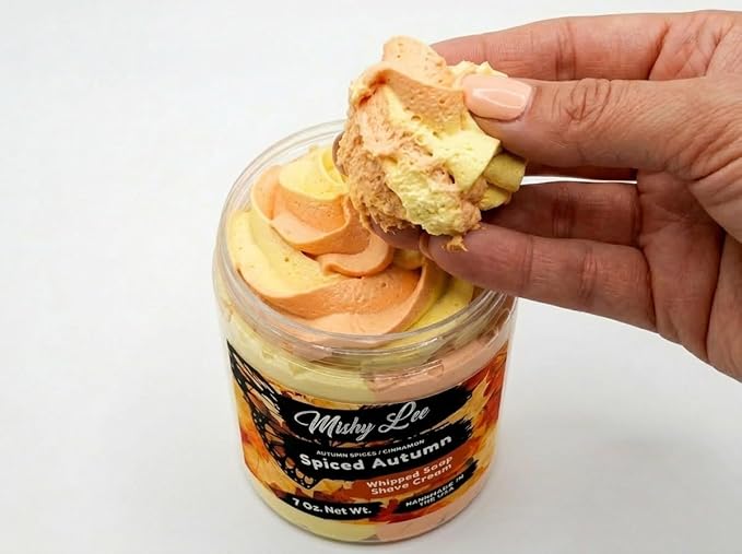 Spiced Autumn Whipped Soap and Shave Cream for Sensitive Skin - Hand-Crafted, Paraben Free (20 Ounce)