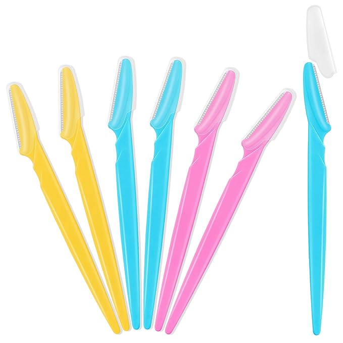 18 Pcs Eyebrow Razors Multicolor Face Razor Multipurpose Facial Razor Dermaplaning Tools for Women Men Eyebrow Trimmers Shaver with Protective Cover, Hair Removal Tools for Face Body Use