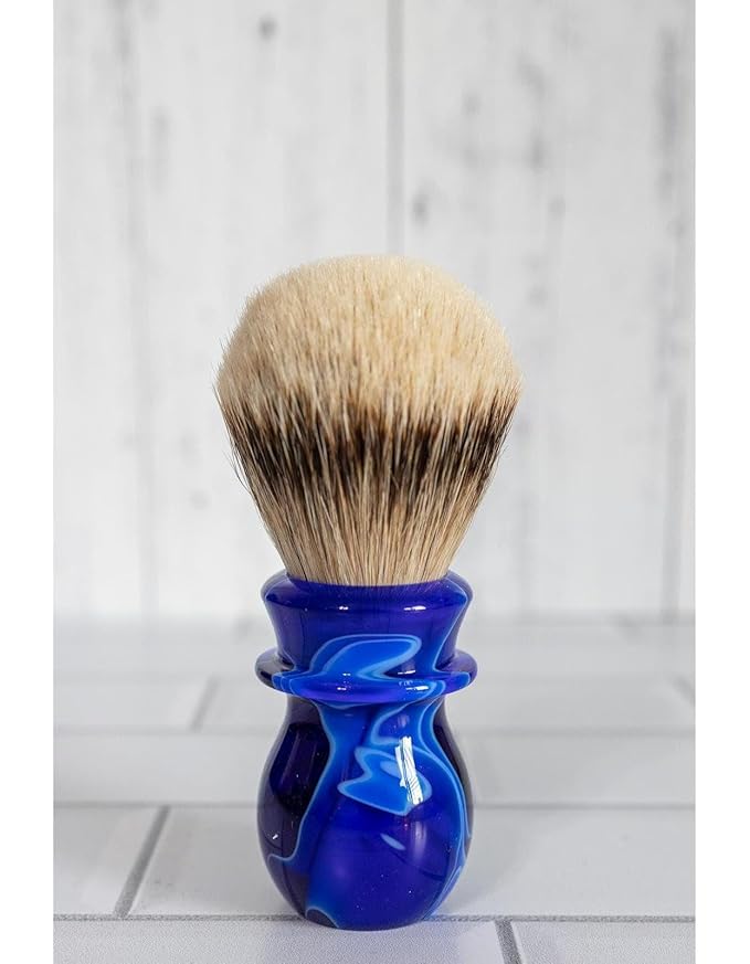 West Coast Shaving Marble Collection Shaving Brush, Admiral Blue, 26mm