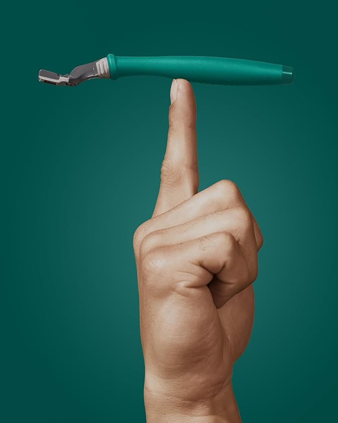 Harry's Original Razor for Men - Razor Handle and Blade Cartridge- German Engineered Blades- Tropical Green