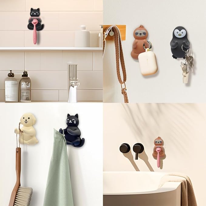 AGMDESIGN Cute Sloth Razor Holder for Shower, Women's Razor Hang in Shower, Animal Towel Hook, Funny Sloth Bathroom Decor Gifts for Men Women Wife Husband Boyfriend Girlfriend