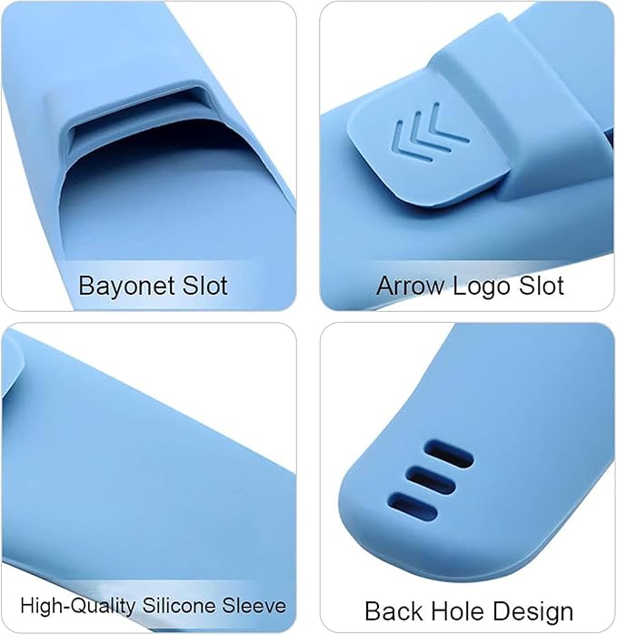 LinMei Silicone Razor Travel Case, Blue+Black, Compatible with Gillette, Parker, Merkur Razor (Blue 2pcs)