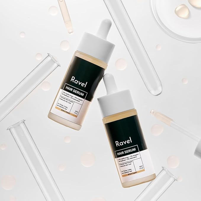 Raw veel Advanced Hair Serum | 2.5% Capilia Longa + 3% Anagain + 2% Redensyl + 2% Adenosine, Rosemary & Pumpkin Seed | Promotes Hair growth | Hair Serum for Men & Women | 30ml