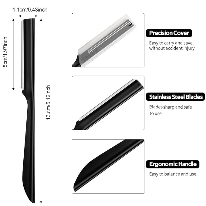 Eyebrow Razor, S.T. Friends 10Pcs Face Razor for Women Exfoliating Dermaplaning Tool, Dermaplane Razor Peach Fuzz Removal, Eyebrow Shaper Trimmer Facial Shaver Help Exfoliate and Smooth the Skin