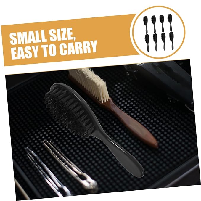 Barber Kit 8pcs Men Beard Brush Hair Cutting Tool Soft Bristle Brush Neck Duster for Beard Maintenance Grooming