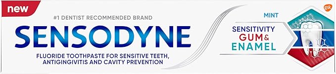 Sensodyne Toothpaste Sensitivity Gum and Enamel, Triple Protection, Refreshing Fluoride Toothpaste, Mint Flavor - 3.4 Ounces x 3