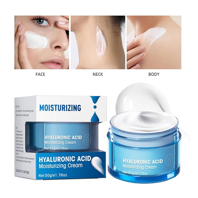 Hyaluronic Acid Face Night Cream & Moisturizer - Deep Hydration for Dry Skin, 1.76 oz (Cream, 1pc)