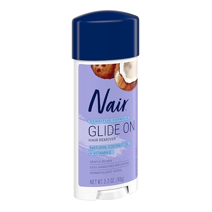 Nair Hair Remover Sensitive Formula Glide On Depilatory Cream 3.3 oz