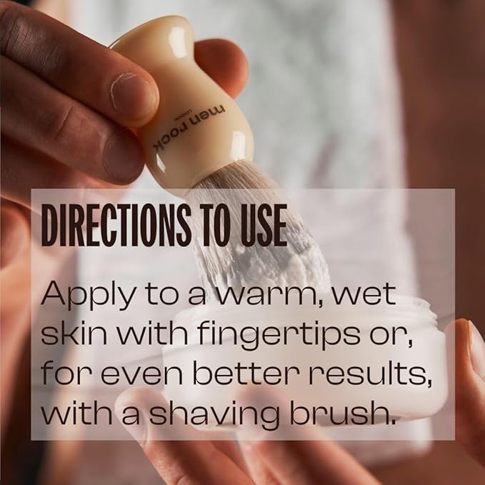 Men Rock Shave Cream - Black Pomegranate - Mens Shaving Cream - Moisturizing Shaving Foam for Men - Non-Drying Formula - Cruelty-Free - 3.5 oz