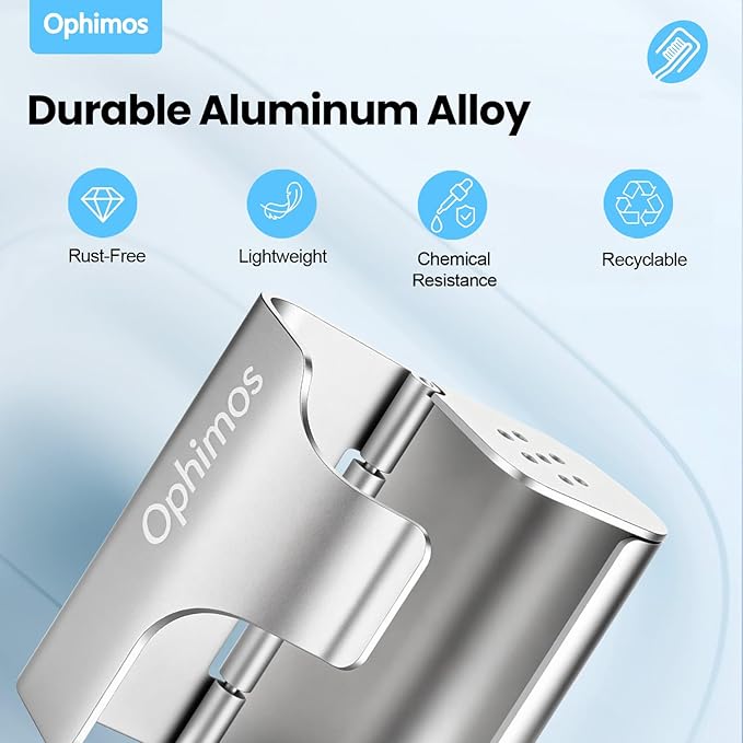 Aluminum Alloy Toothbrush Head Cover/Cap/Protector Case,Travel Toothbrush Covers Long-lasting Toothbrush Head Caps for Most Electric/Manual Brushes (Silver+Silver, 2 Count)