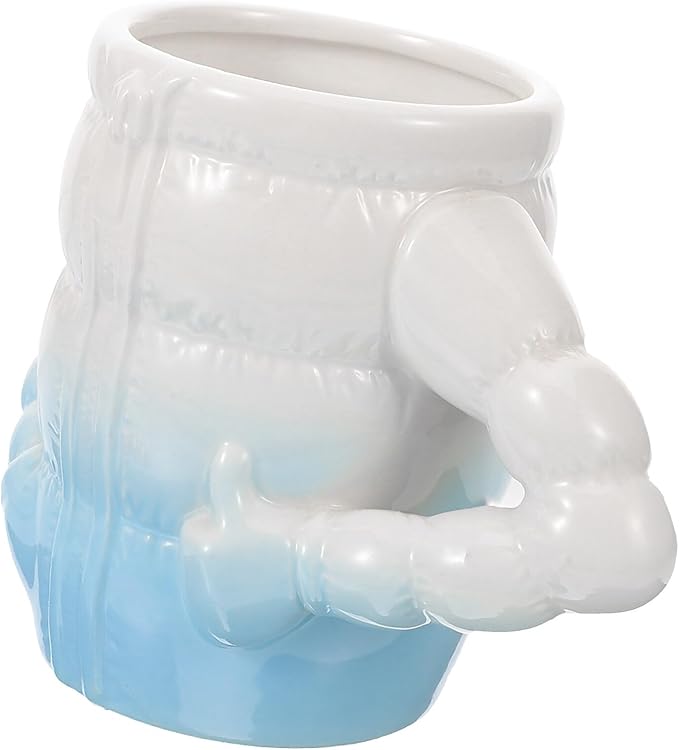 Ceramic Shaving Bowl for Men with Blue Finish, Reusable Shave Soap Cup for Household Use, Quick Lathering Shaving Soap Bowl Suitable for Daily Grooming
