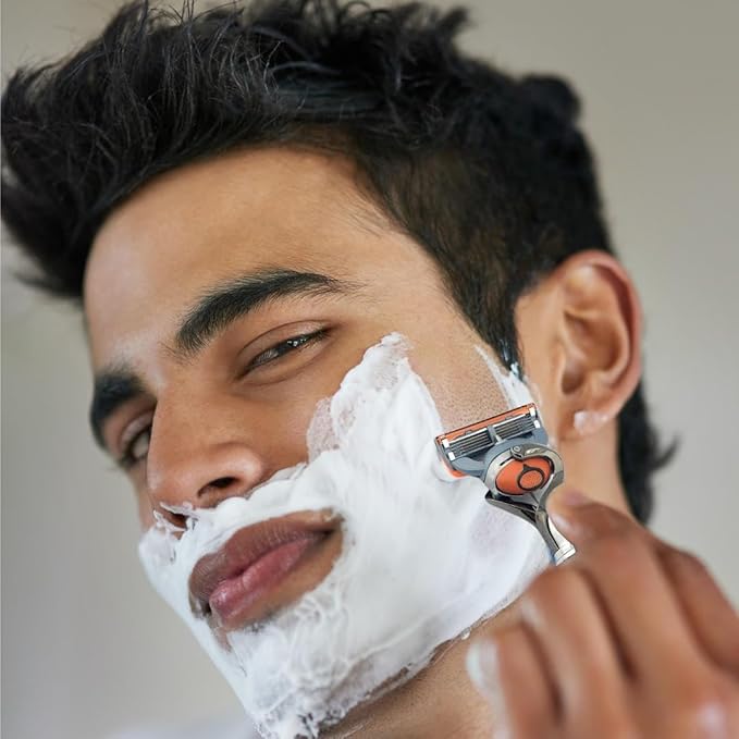 Flex Ball Handle Shaving Razor – All Chrome Long Handle Razor with Flex Pivot Technology & Diamond Knurled Grip for Men’s Precision Shaving