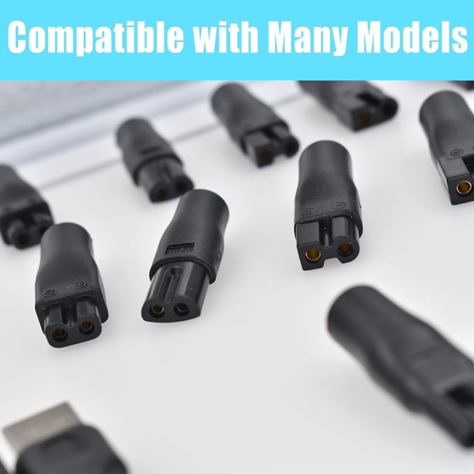 9 PCS Replacement Power Cord 5V Charger USB Adapter Suitable for Electric Hair Clippers, Beard Trimmers, Shavers, Beauty Instruments, Desk Lamps, Purifiers.