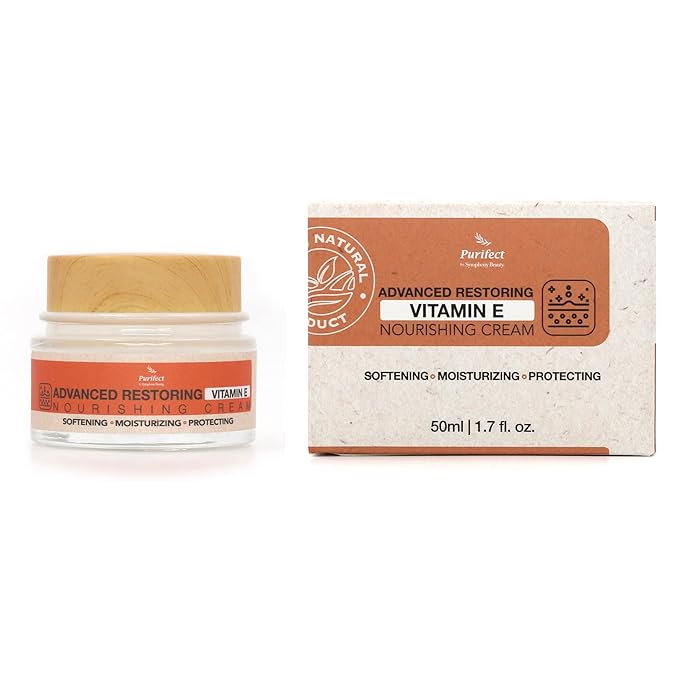 Purifect Nourishing and Restoring Moisturizer Face Cream with Vitamin E, Hyaluronic Acid, and Panthenol, Made in USA – Anti-Aging Benefits, Softens Skin, Protects from Dryness, Fast-Absorbing Formula