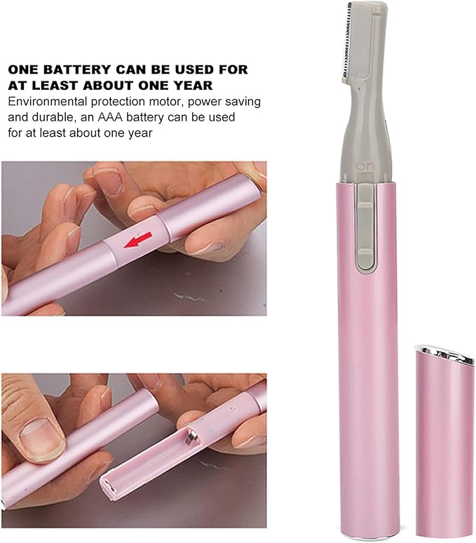 Electric Eyebrow Trimmer, Portable Mini Women Electric Eyebrow Razors, Stainless Steel Blades Painless Face Hair Removal Tool