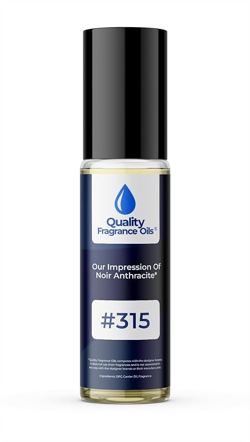 Quality Fragrance Oils' Noir Anthracite Impression #315 | Long-Lasting Perfume Oil, Alcohol-Free, Strong Scent, 10ml Roll-On | Affordable Alternative to Designer Fragrances