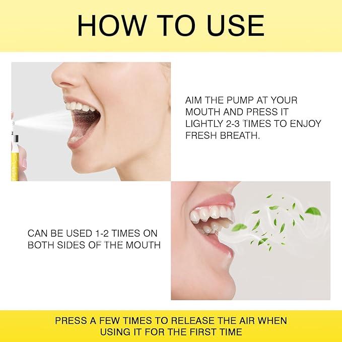 PEGO Oral Breath Spray,Mouth Spray Breath Fresheners,Dry Mouth Spray,Sugar-Free,Long-Lasting,Fights Bad Breath for Adults,pH Balanced,Travel Size(Lemon Flavor*2Pack)